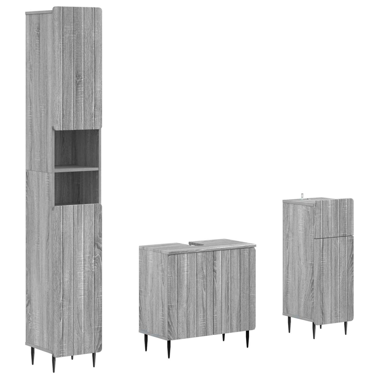 3 Piece Bathroom Cabinet Set ZWOLLE Engineered Wood