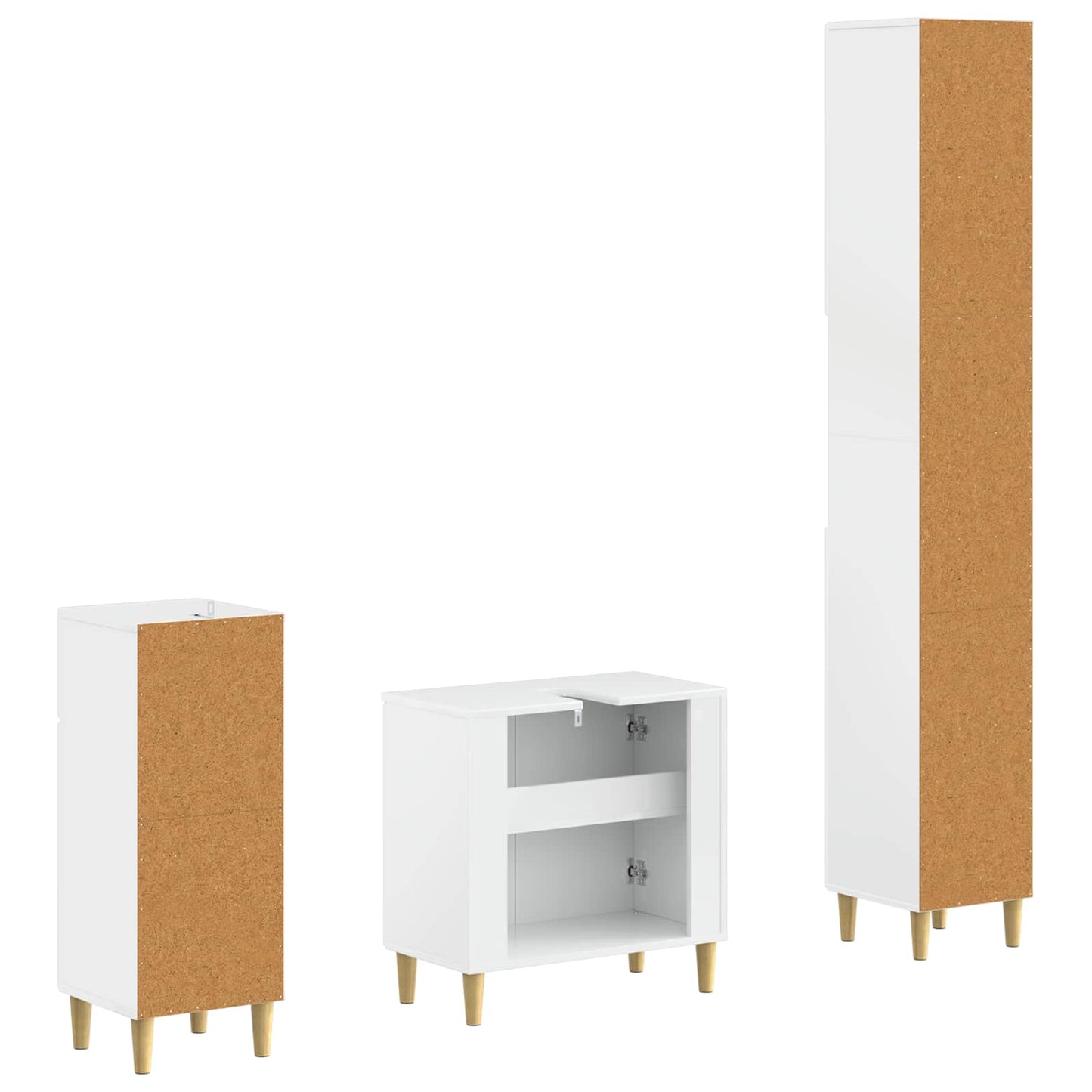 3 Piece Bathroom Cabinet Set ARNHEM Engineered Wood