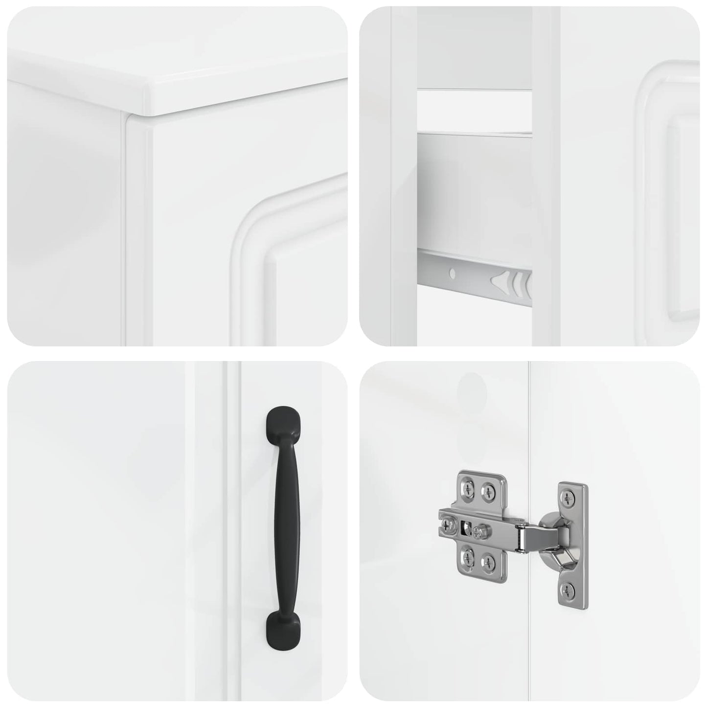 3 Piece Bathroom Cabinet Set UTRECHT Engineered Wood