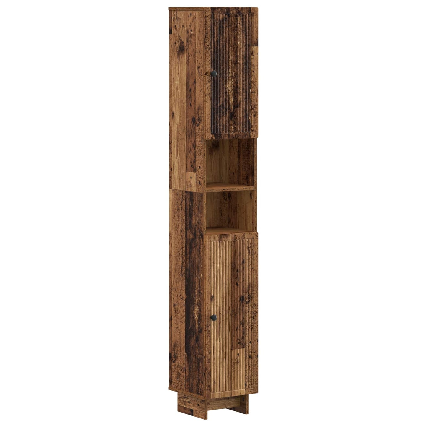 4 Piece Bathroom Cabinet Set EDE Old Wood Engineered Wood