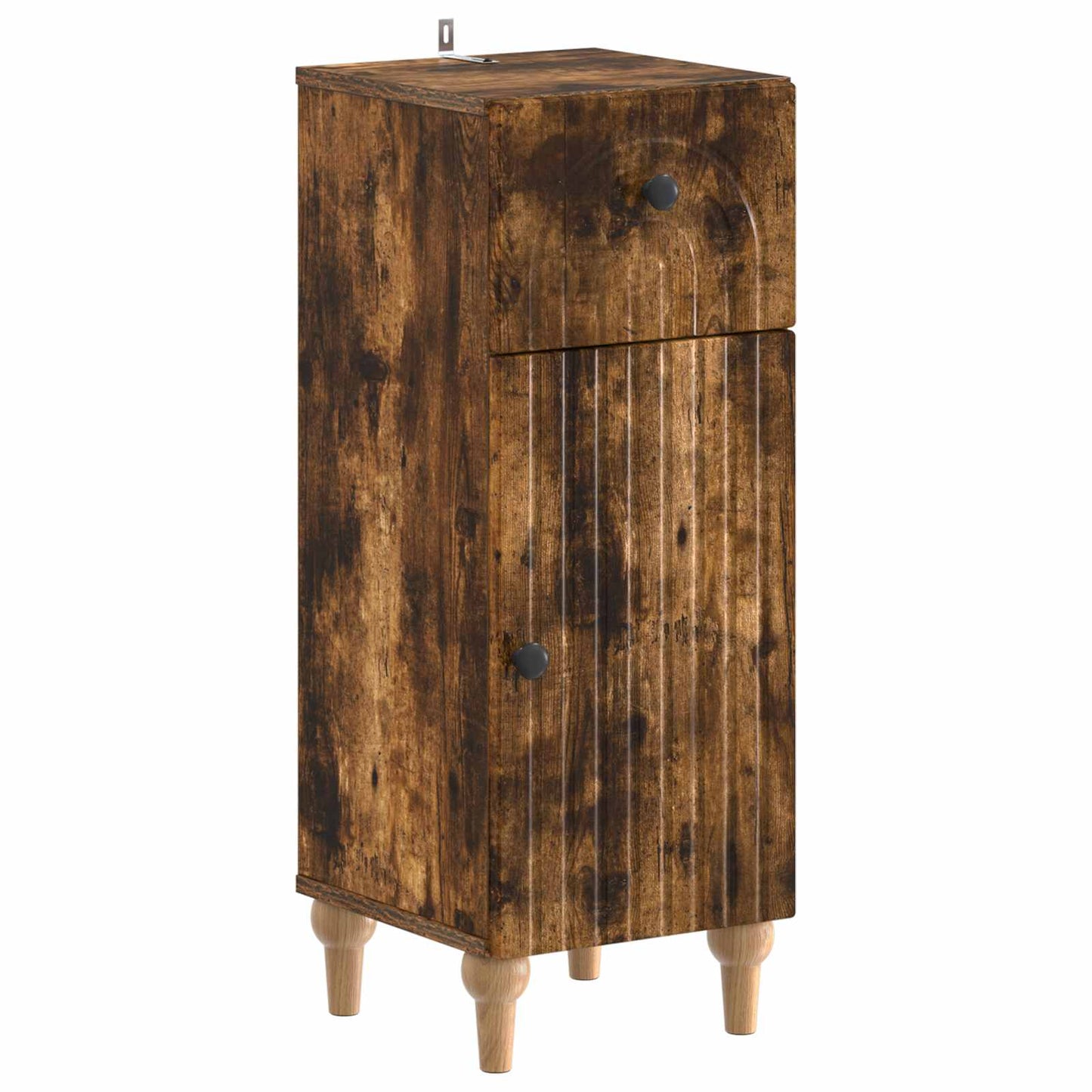 4 Piece Bathroom Cabinet Set ALKMAAR Smoked Oak Engineered Wood