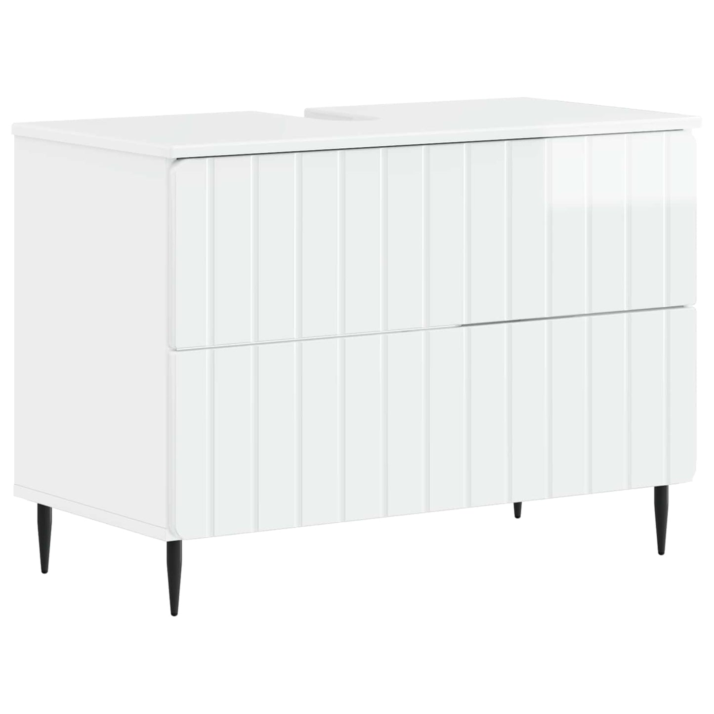 4 Piece Bathroom Cabinet Set ZWOLLE High Gloss White