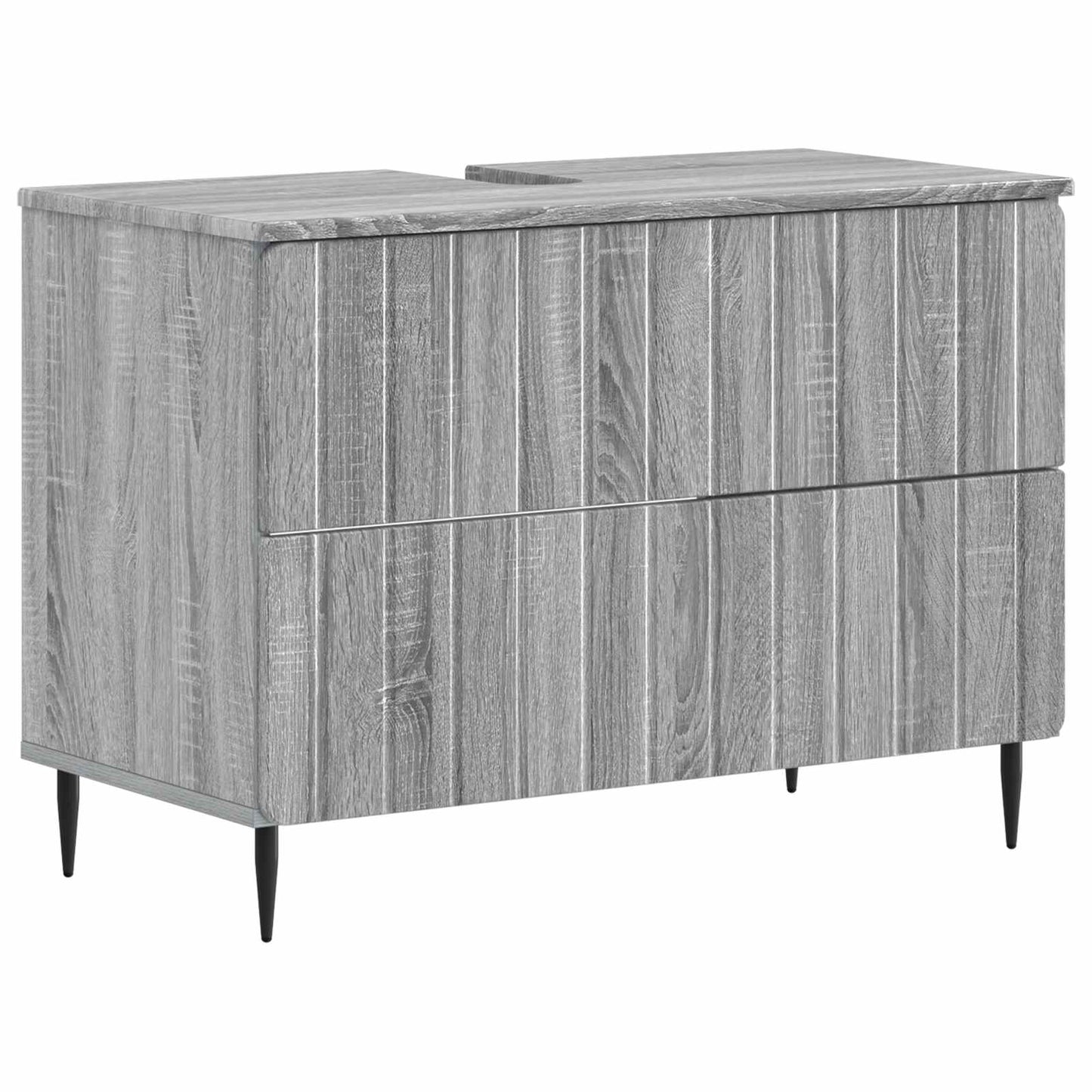 4 Piece Bathroom Cabinet Set ZWOLLE Grey Sonoma Engineered Wood