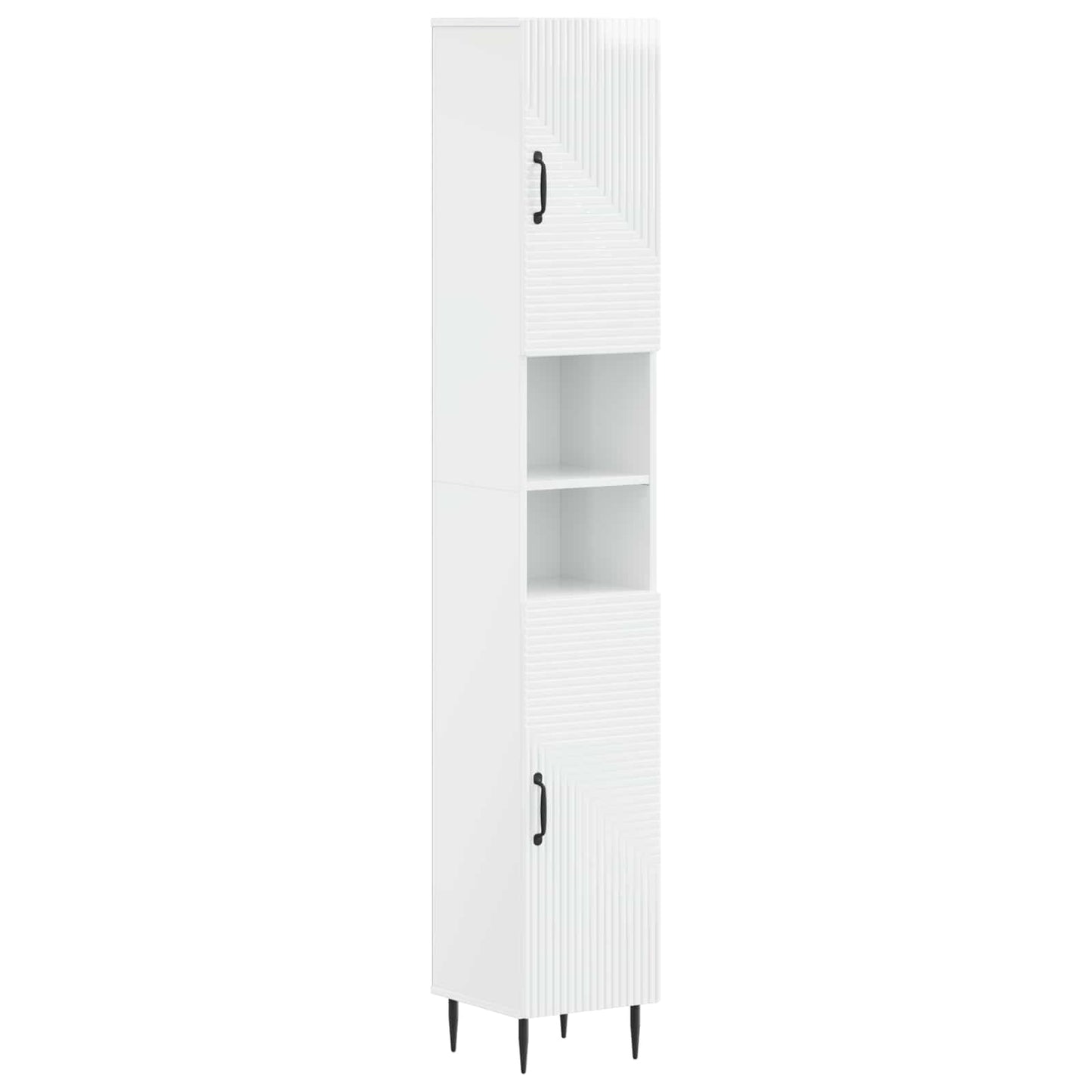 4 Piece Bathroom Cabinet Set HAARLEM High Gloss White
