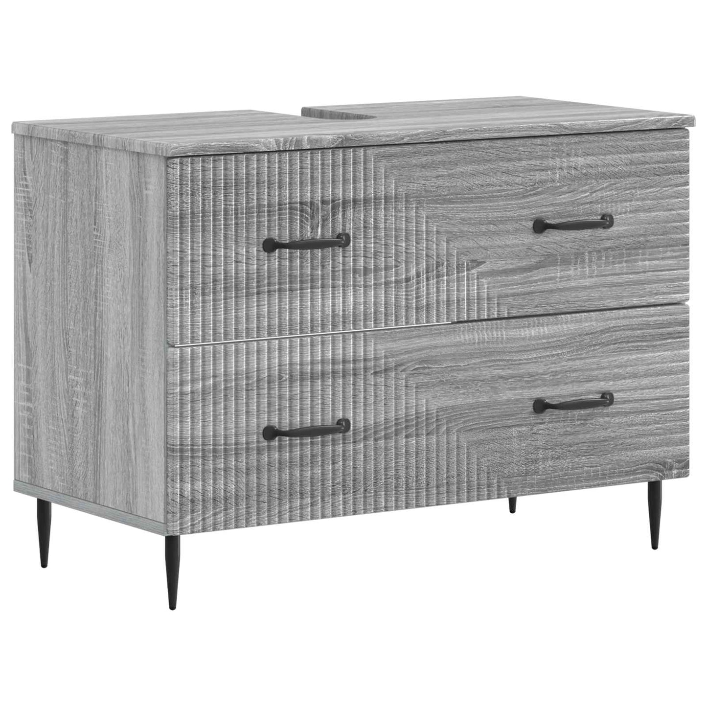 4 Piece Bathroom Cabinet Set HAARLEM Grey Sonoma
