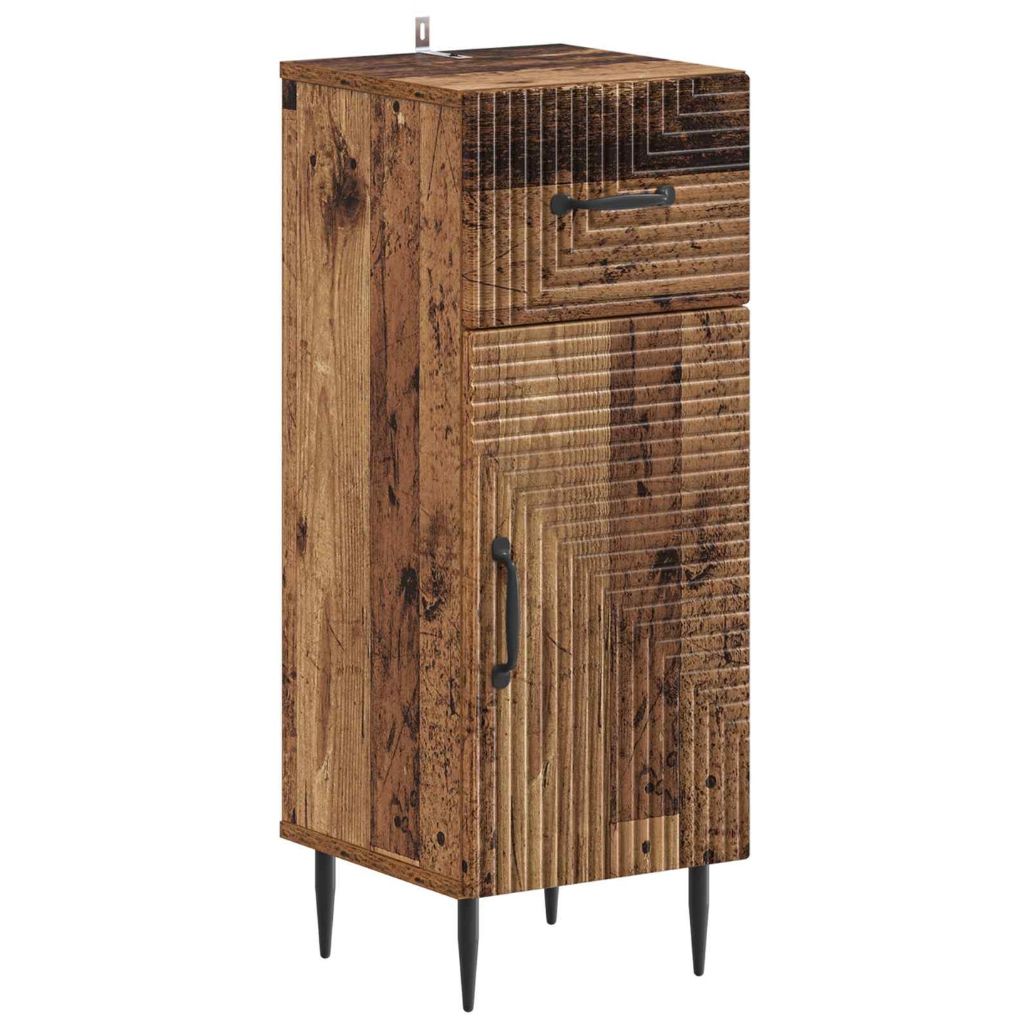 4 Piece Bathroom Cabinet Set HAARLEM Old Wood Engineered Wood