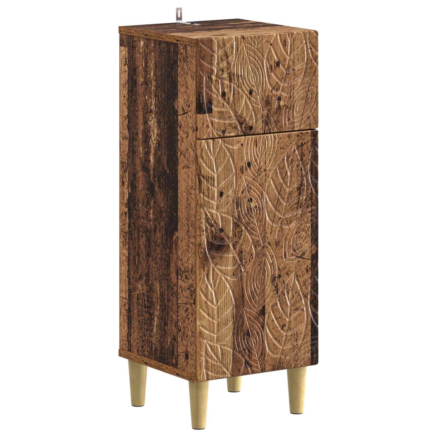 4 Piece Bathroom Cabinet Set DELFT Old Wood Engineered Wood