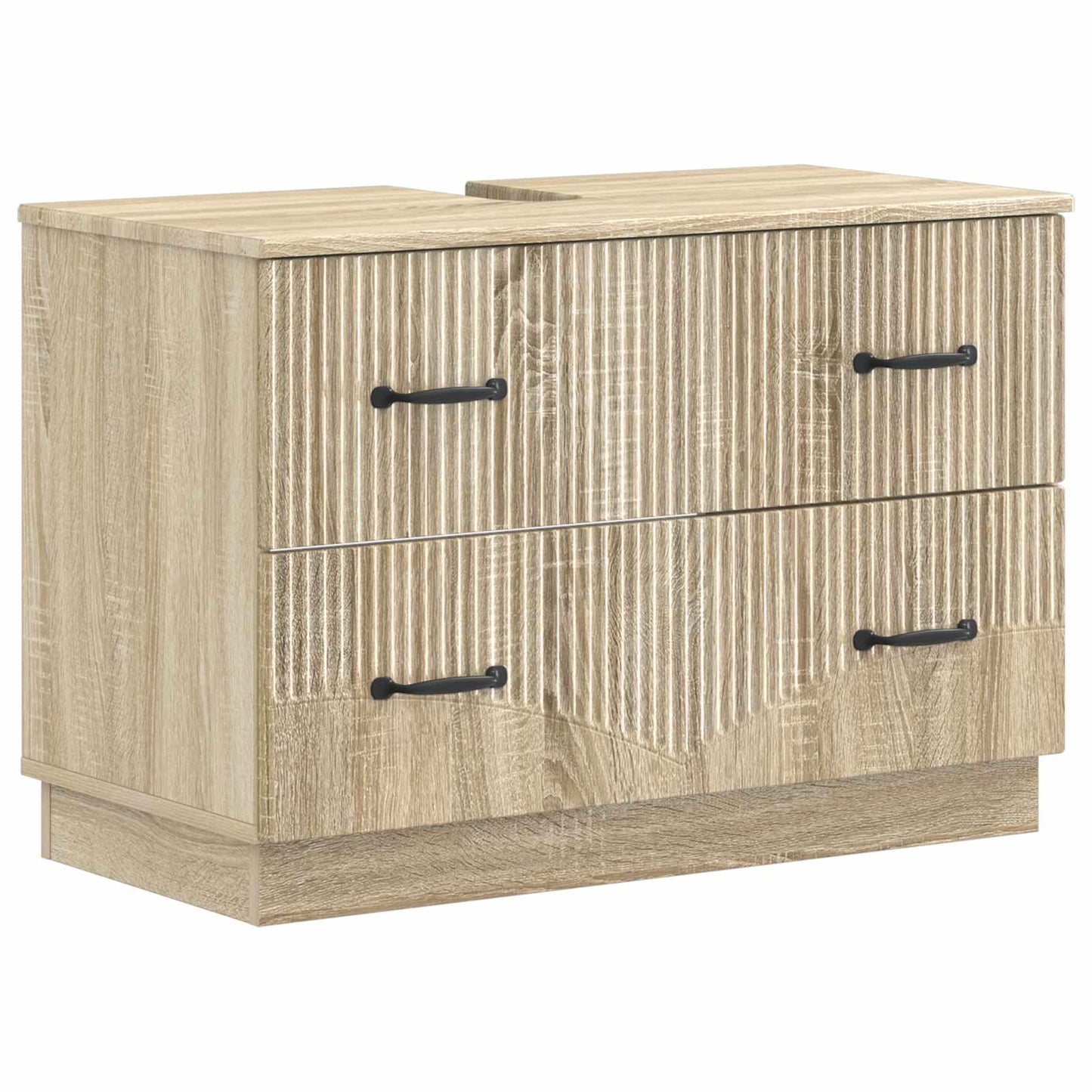4 Piece Bathroom Cabinet Set HOORN Sonoma Oak Engineered Wood