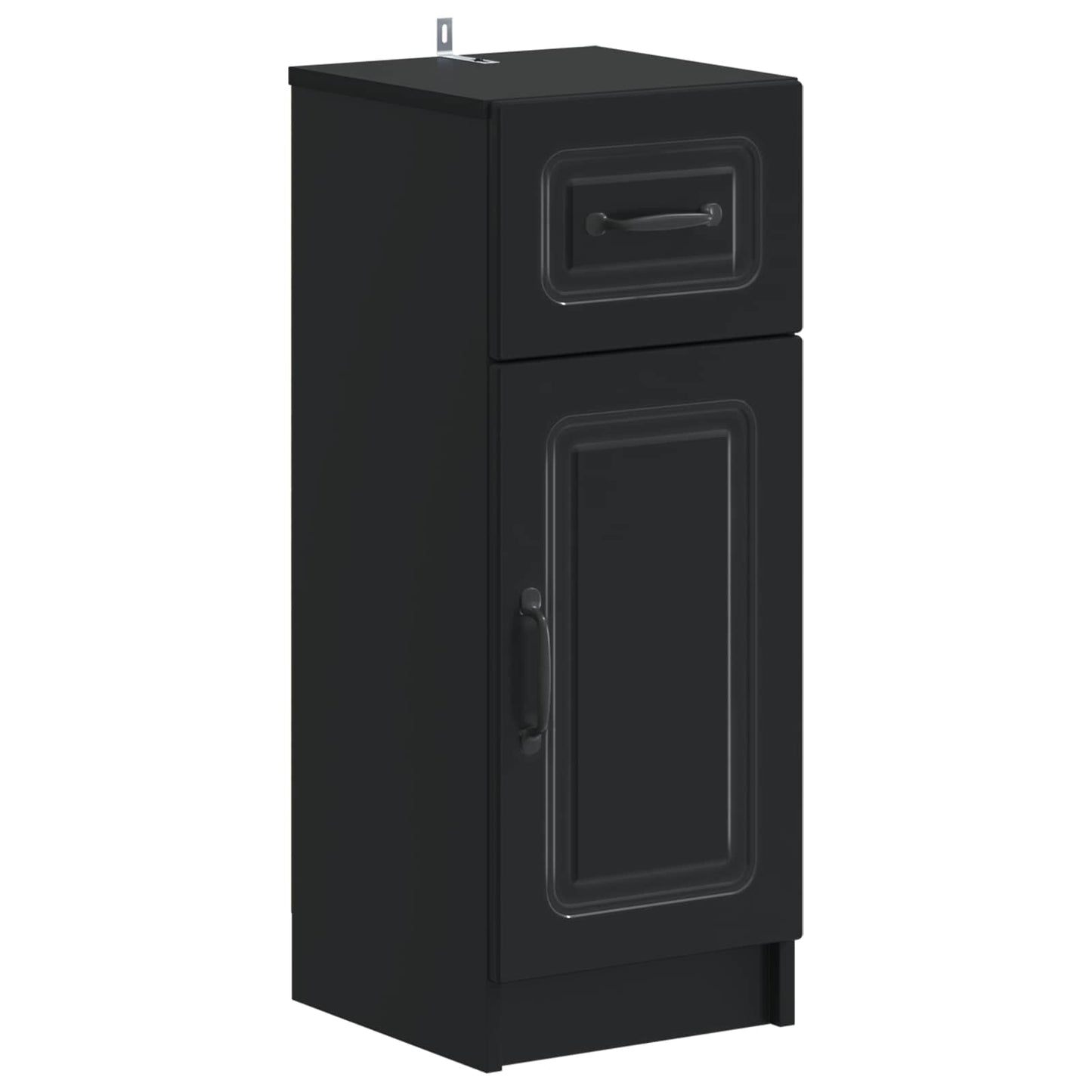 4 Piece Bathroom Cabinet Set UTRECHT Black Engineered Wood