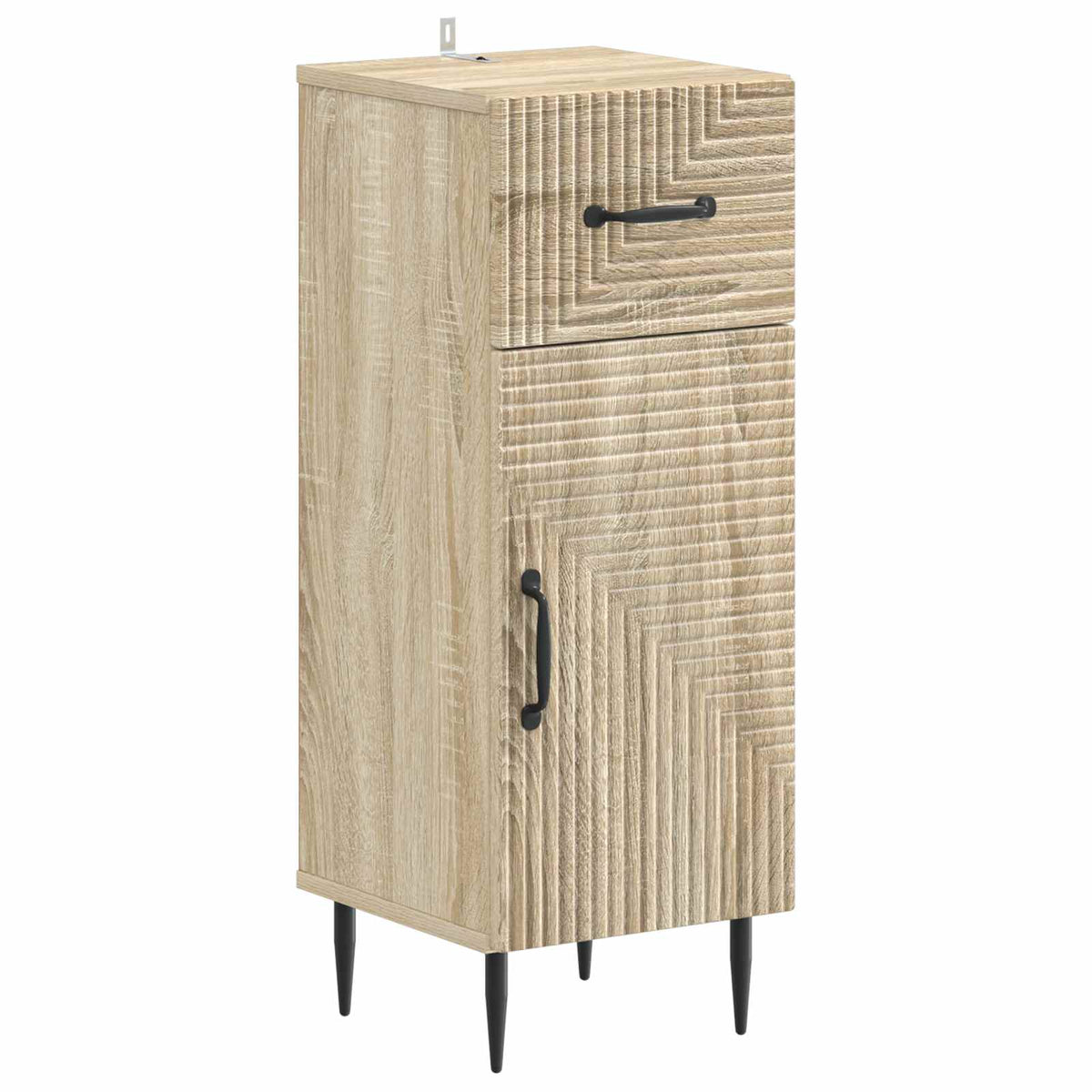 3 Piece Bathroom Cabinet Set HAARLEM Sonoma Oak Engineered Wood