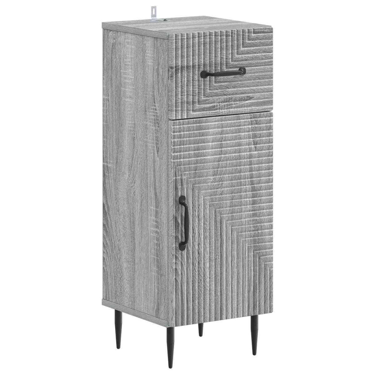 3 Piece Bathroom Cabinet Set HAARLEM Grey Sonoma