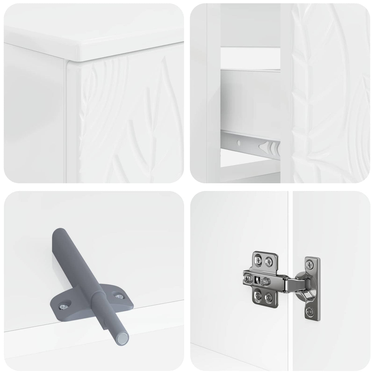 3 Piece Bathroom Cabinet Set DELFT High Gloss White