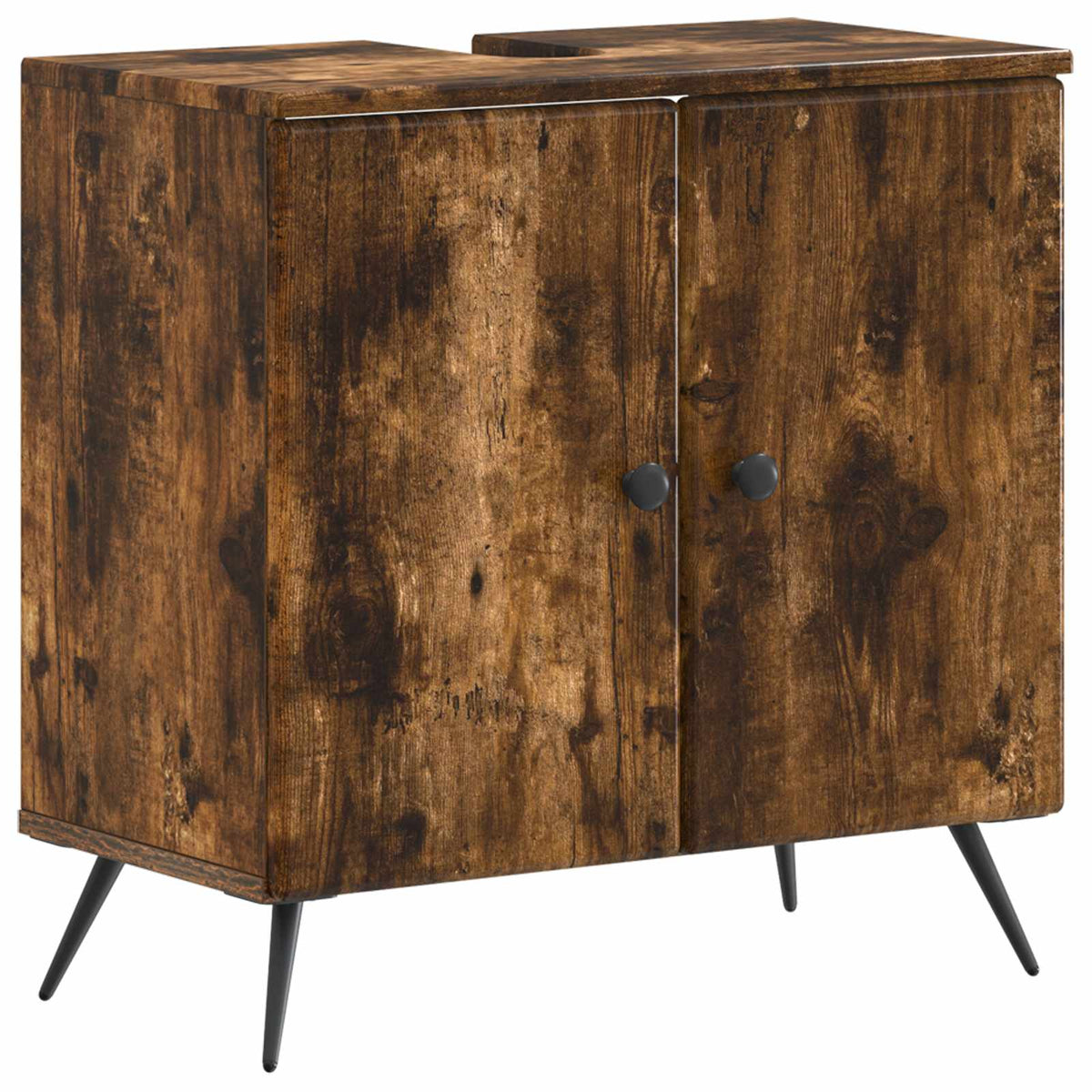 3 Piece Bathroom Cabinet Set BREDA Smoked Oak Engineered Wood