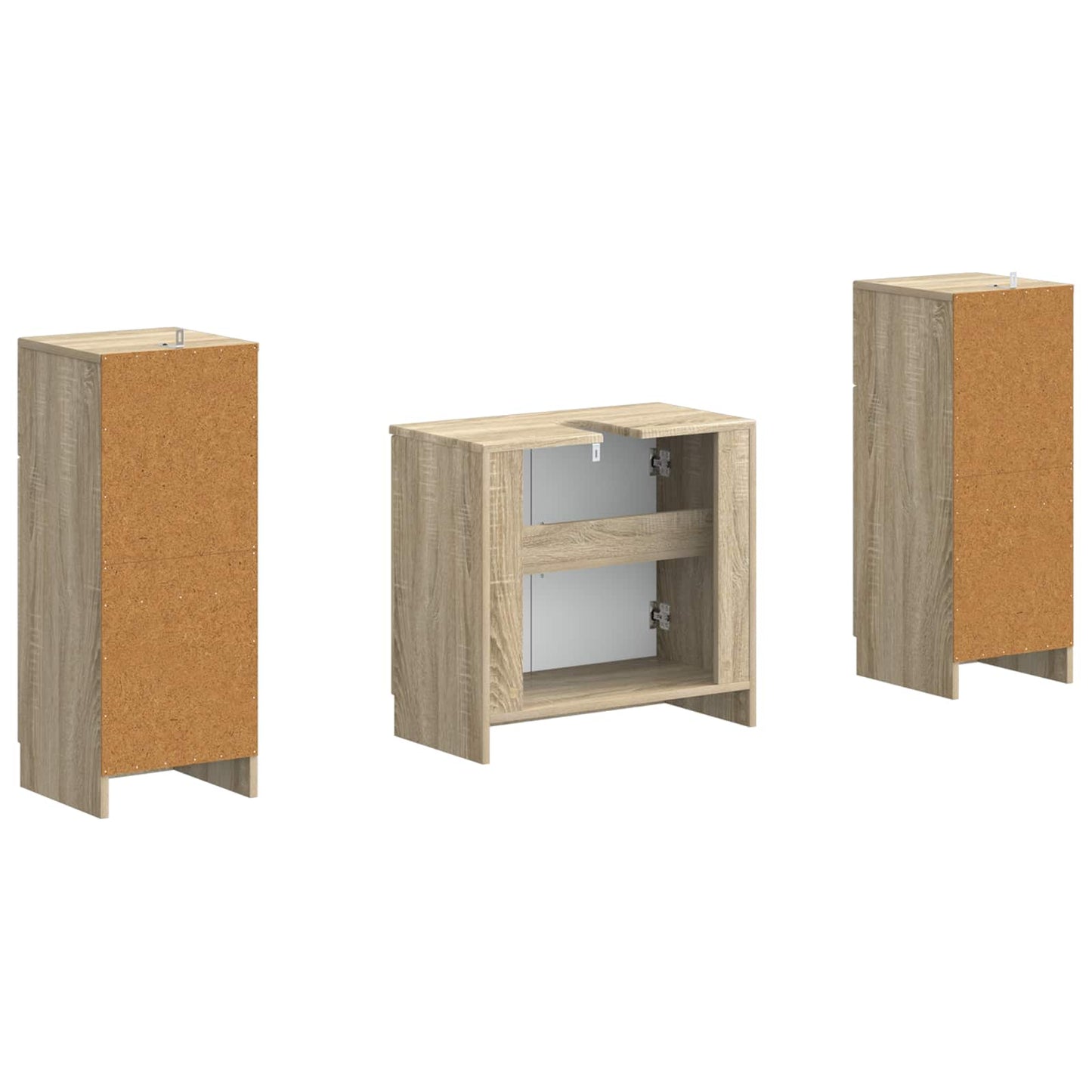 2 Piece Bathroom Cabinet Set UTRECHT Sonoma Oak Engineered Wood