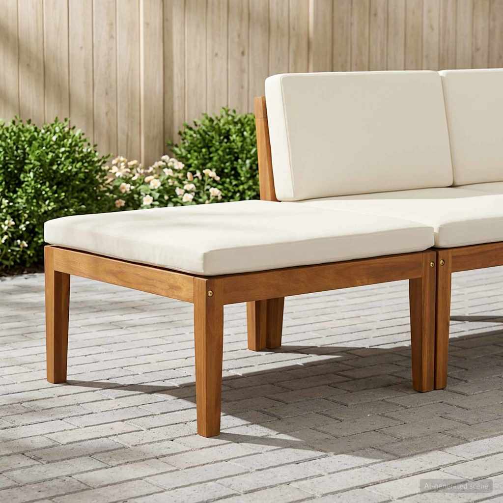 Footrest Solid Acacia Wood Natural