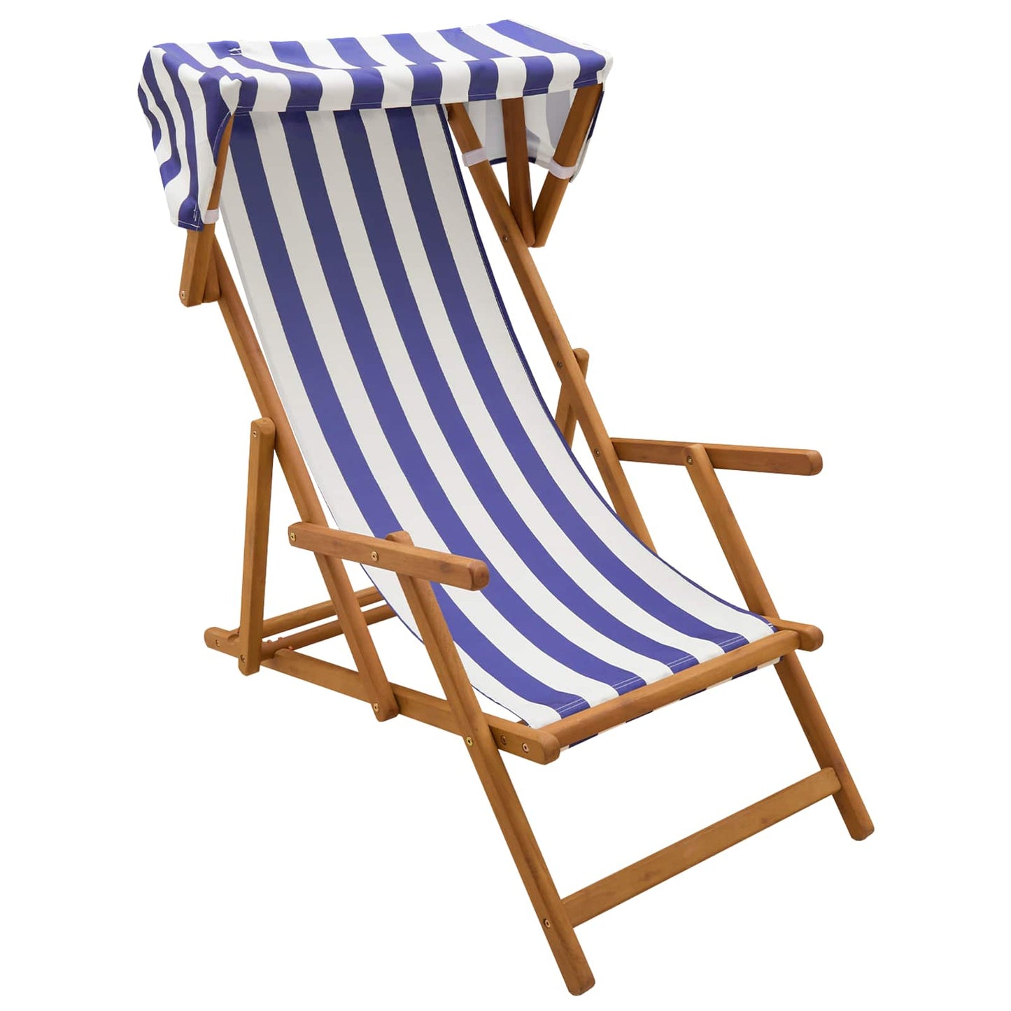 Deck Chair 4 pcs 3 Position Solid Eucalyptus Wood