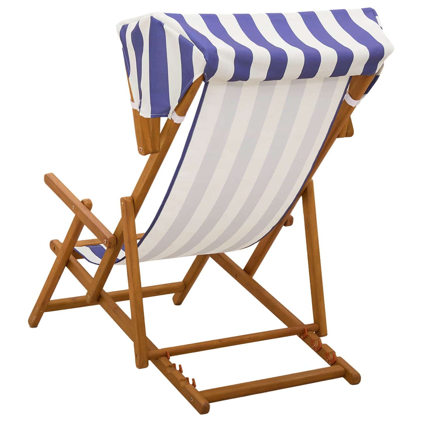Deck Chair 2 pcs 3 Position Solid Eucalyptus Wood
