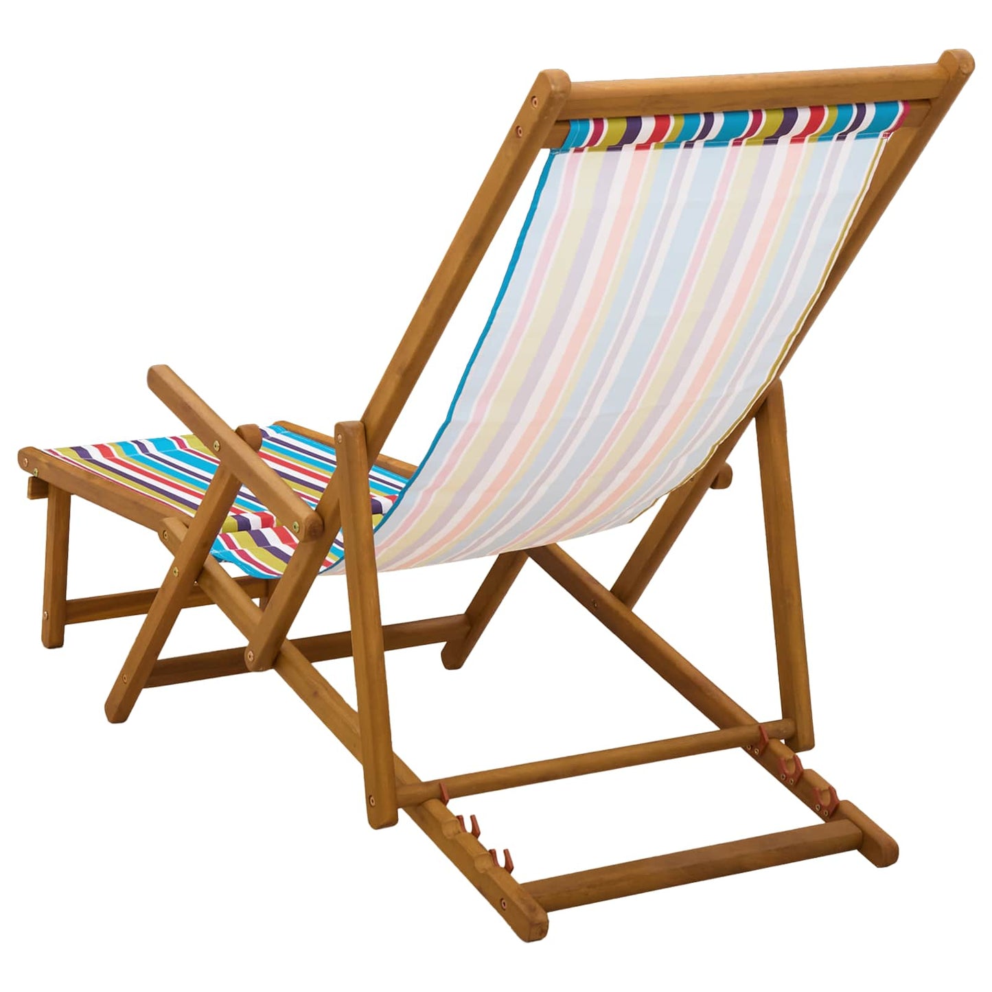 Folding Sun Lounger 2 pcs 3 Position Solid Eucalyptus Wood