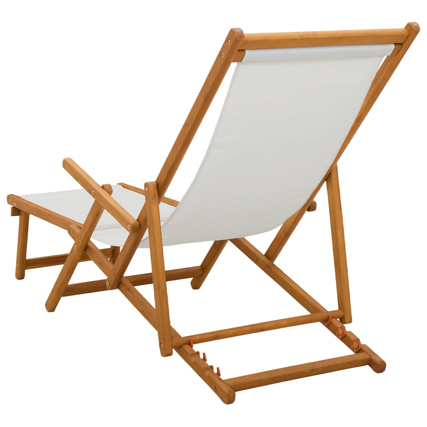 Folding Sun Lounger 2 pcs 3 Position Solid Eucalyptus Wood