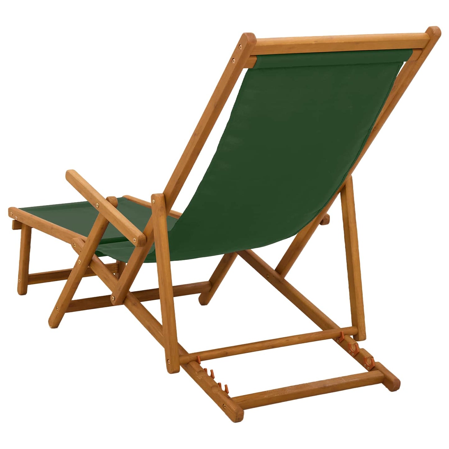 Folding Sun Lounger 2 pcs 3 Position Solid Eucalyptus Wood