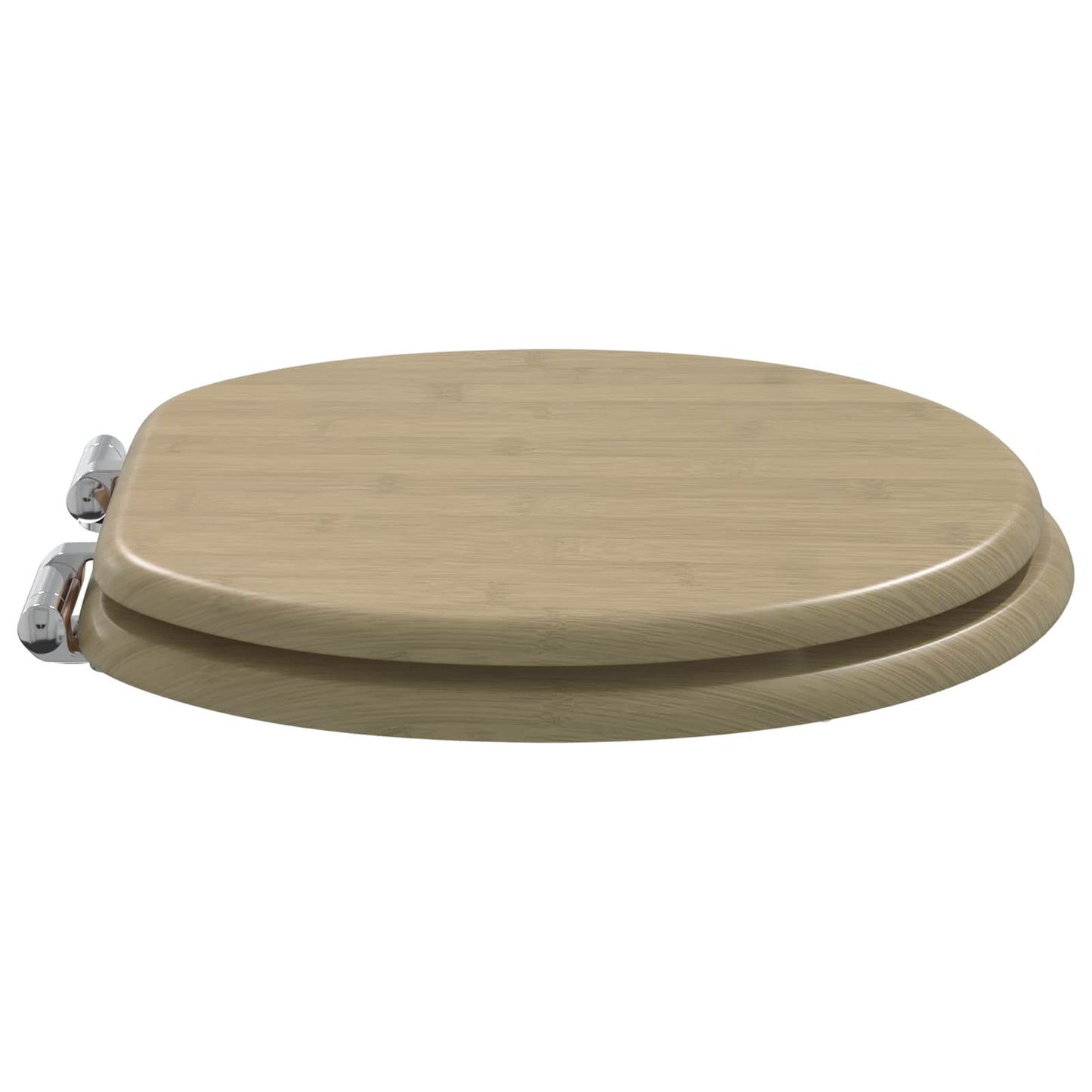 Soft-Close Toilet Seat Light Bamboo Color 44 x 38 cm MDF board