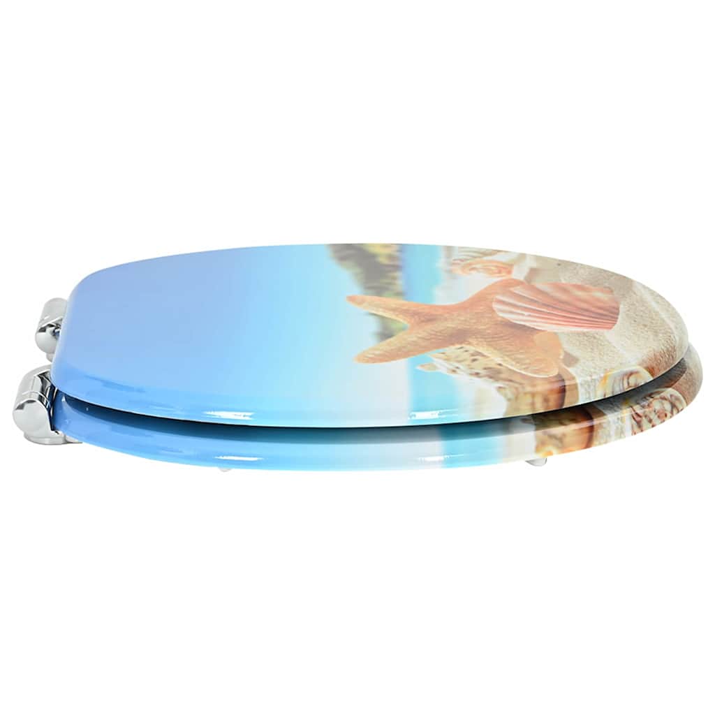 Soft-Close Toilet Seat Sea Muschel 44 x 38 cm MDF board