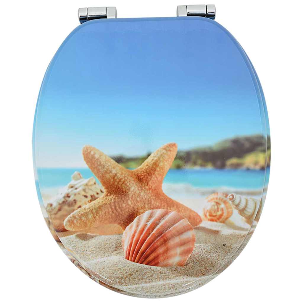 Soft-Close Toilet Seat Sea Muschel 44 x 38 cm MDF board