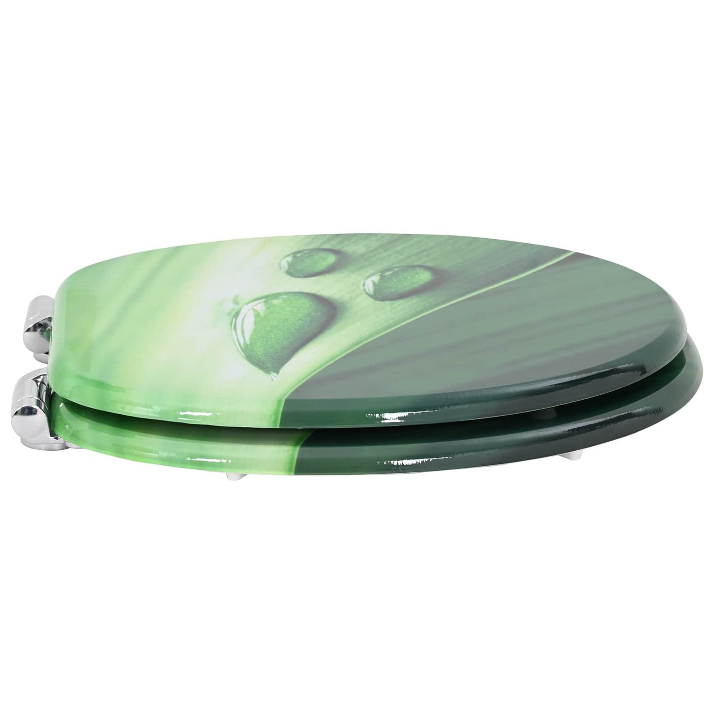 Soft-Close Toilet Seat Green Drop 44 x 38 cm MDF board