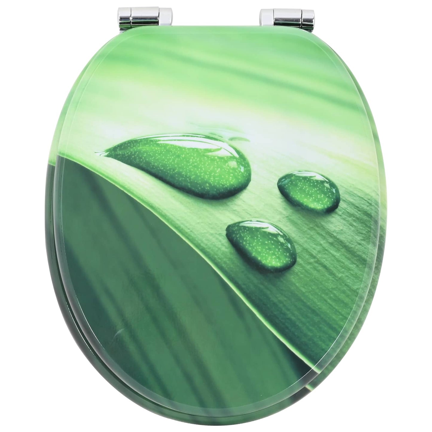 Soft-Close Toilet Seat Green Drop 44 x 38 cm MDF board