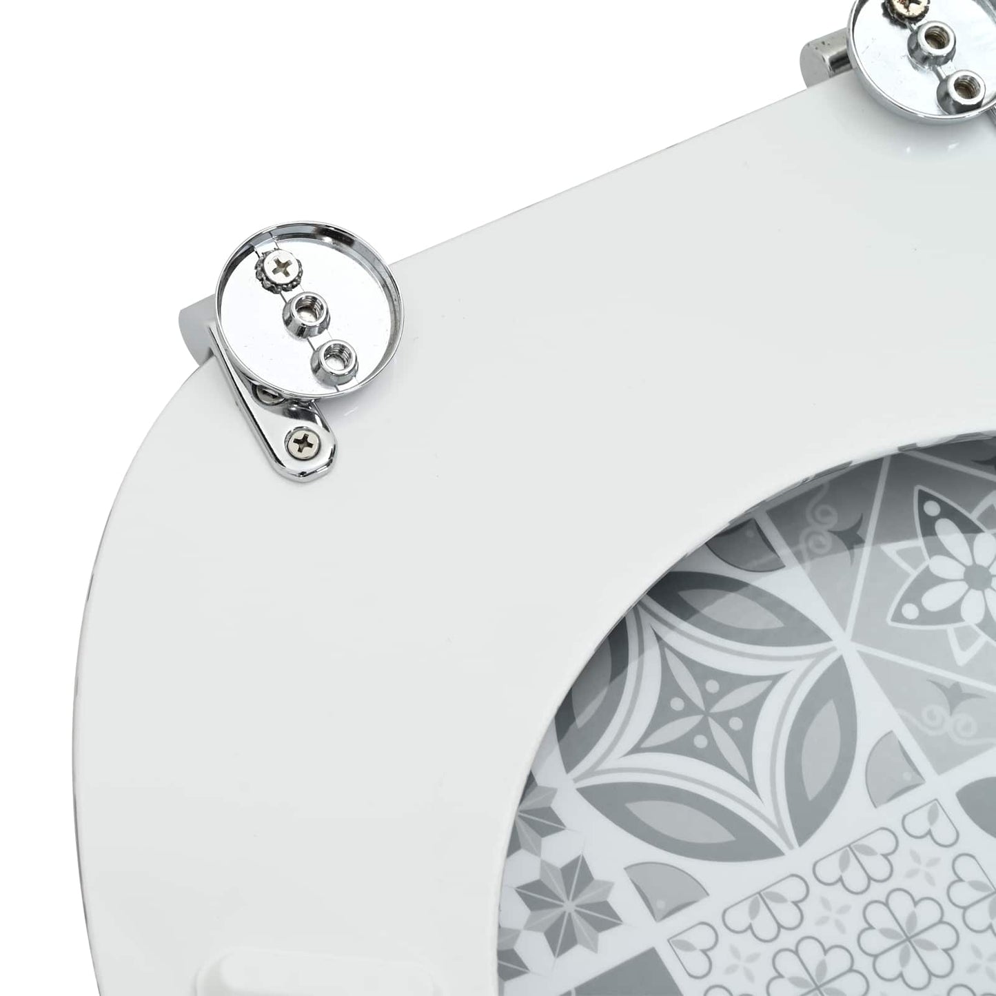 Soft-Close Toilet Seat Grey 44 x 38 cm MDF board