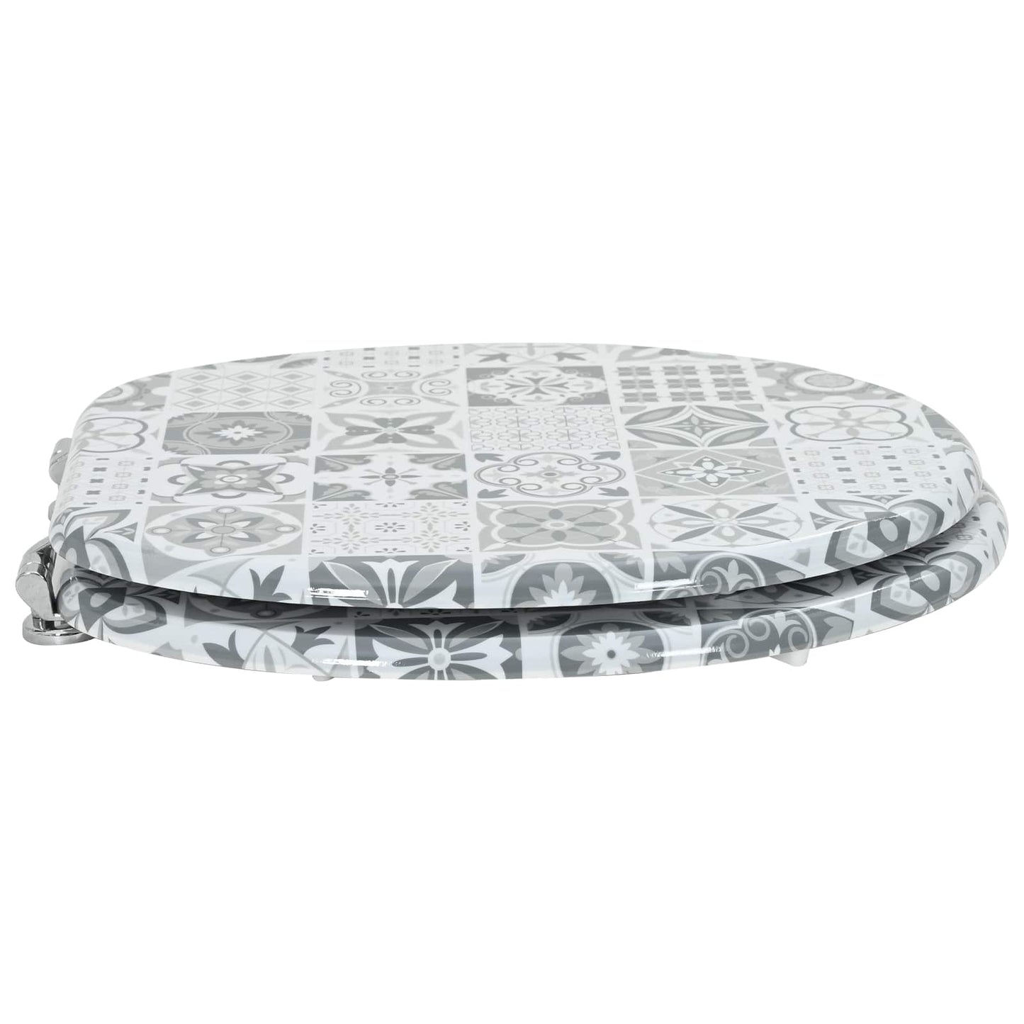 Soft-Close Toilet Seat Grey 44 x 38 cm MDF board