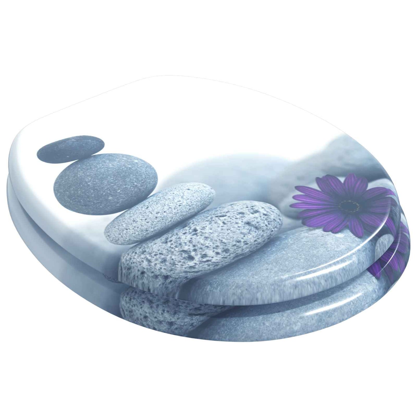 Soft-Close Toilet Seat Grey 44 x 38 cm MDF board