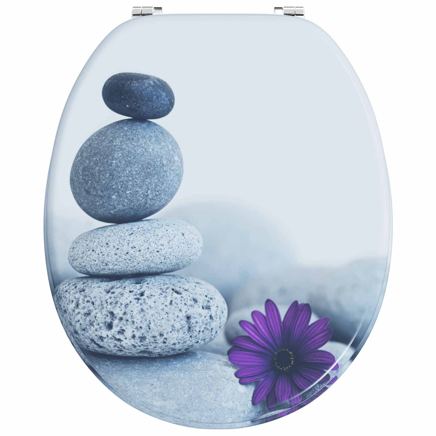 Soft-Close Toilet Seat Grey 44 x 38 cm MDF board