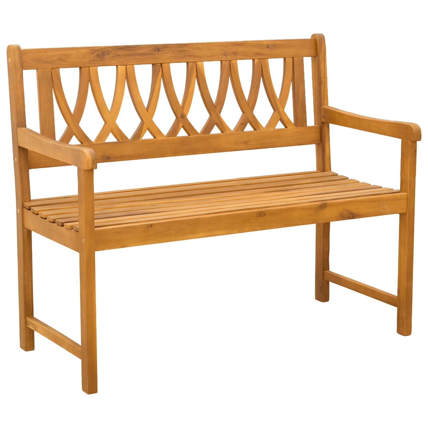 Outdoor Bench Natural 110 x 55.5 x 90 cm Solid Acacia Wood