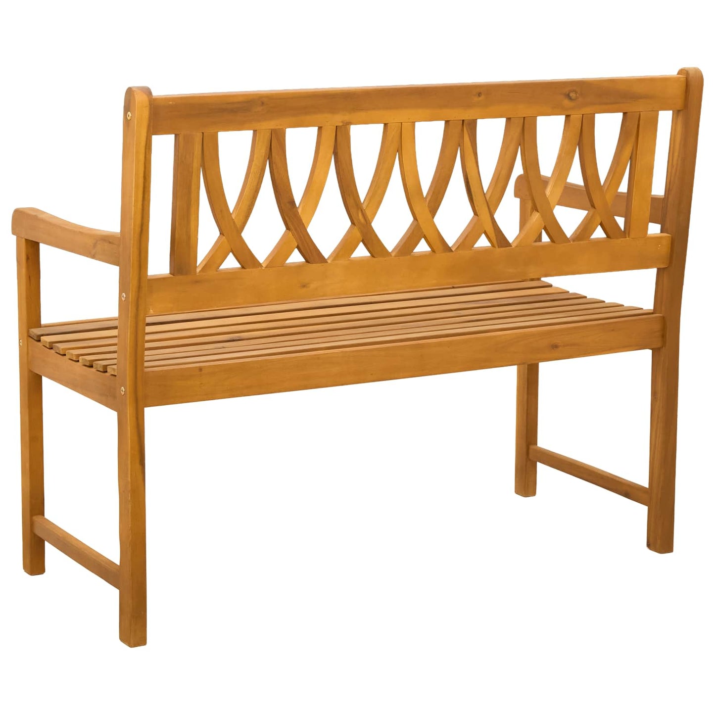 Outdoor Bench Natural 110 x 55.5 x 90 cm Solid Acacia Wood