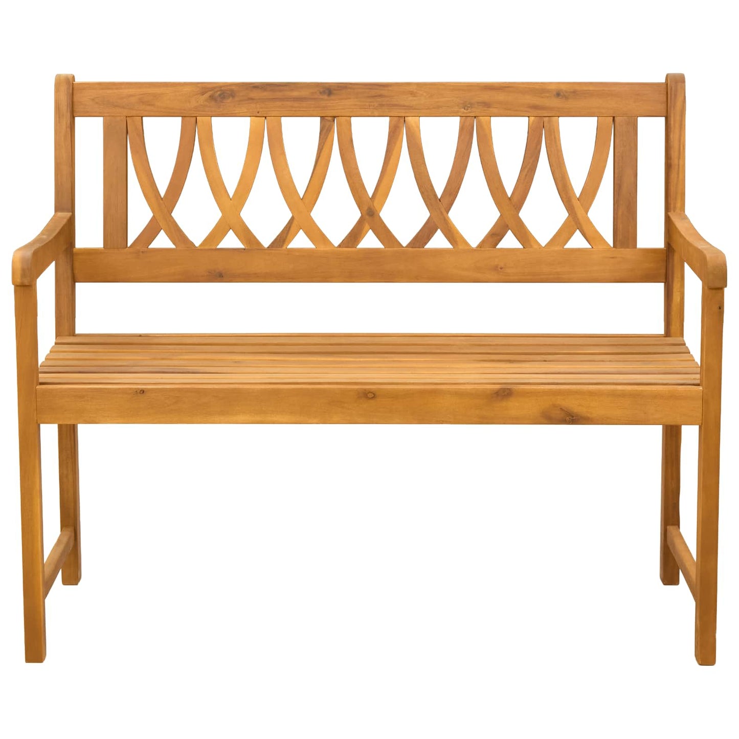 Outdoor Bench Natural 110 x 55.5 x 90 cm Solid Acacia Wood