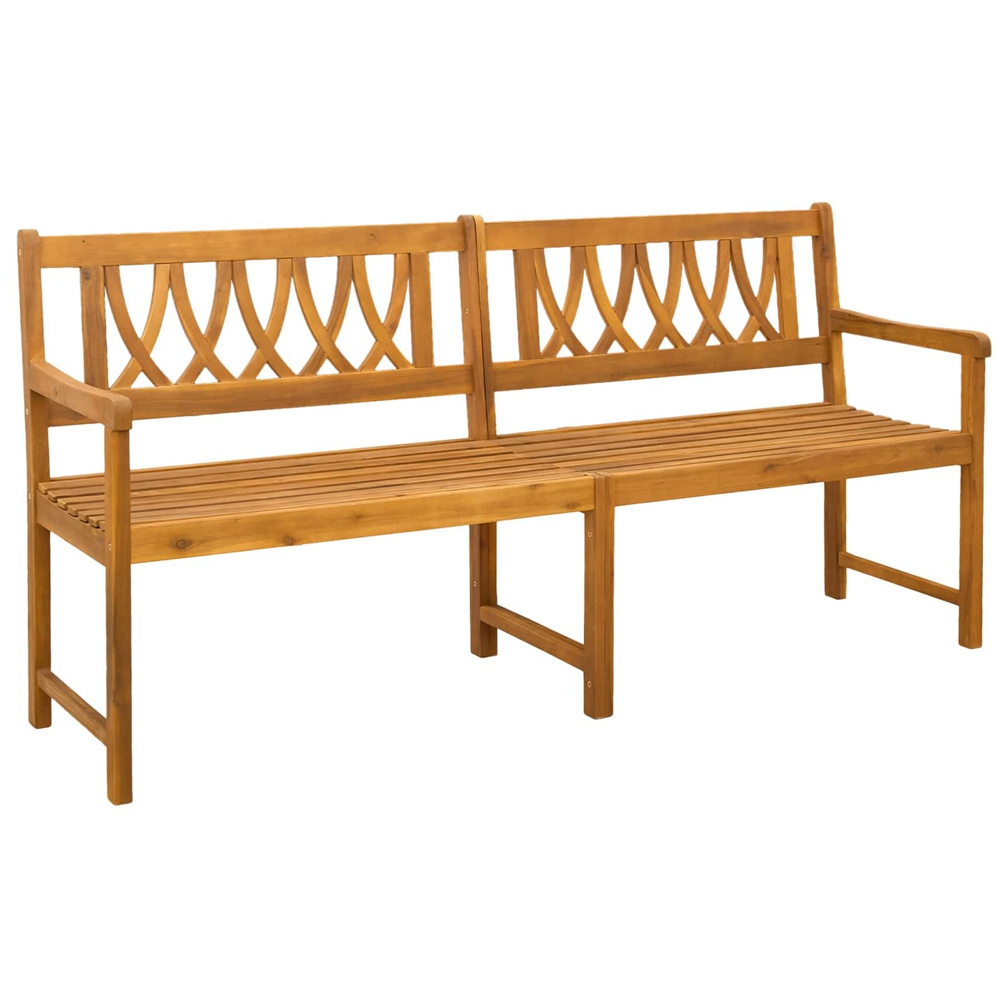 Outdoor Bench Natural 180 x 55.5 x 90 cm Solid Acacia Wood