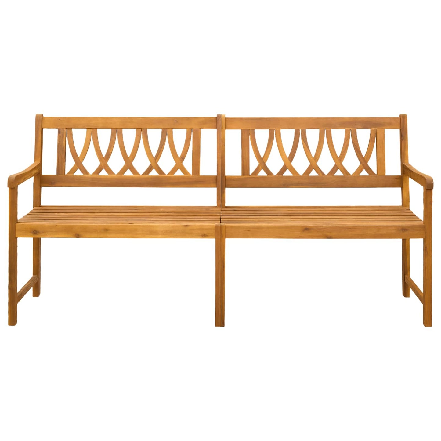 Outdoor Bench Natural 180 x 55.5 x 90 cm Solid Acacia Wood