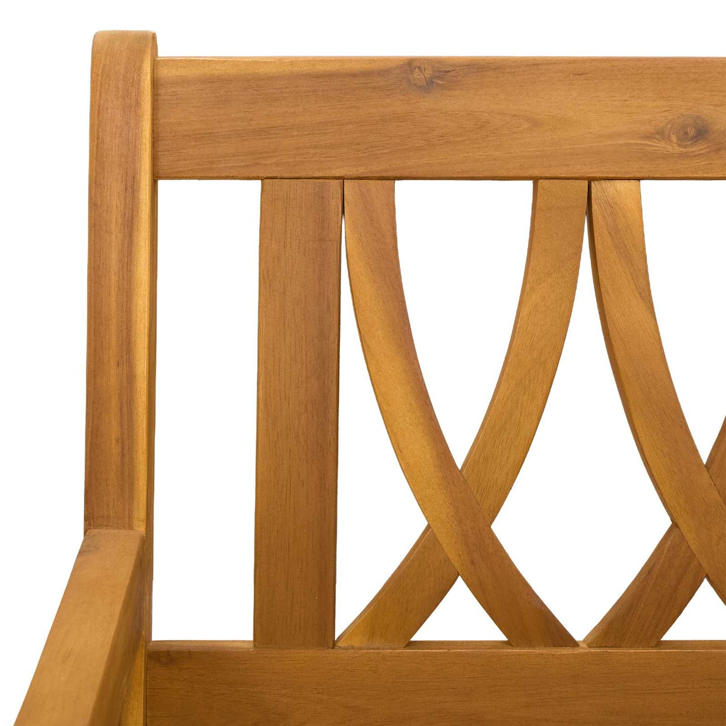 Outdoor Bench Natural 220 x 55.5 x 90 cm Solid Acacia Wood