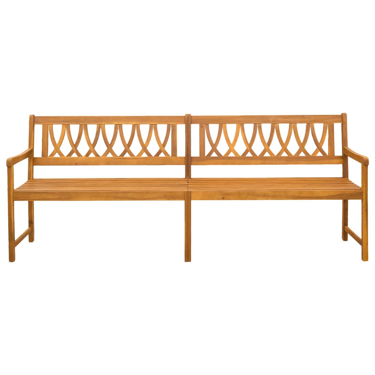 Outdoor Bench Natural 220 x 55.5 x 90 cm Solid Acacia Wood