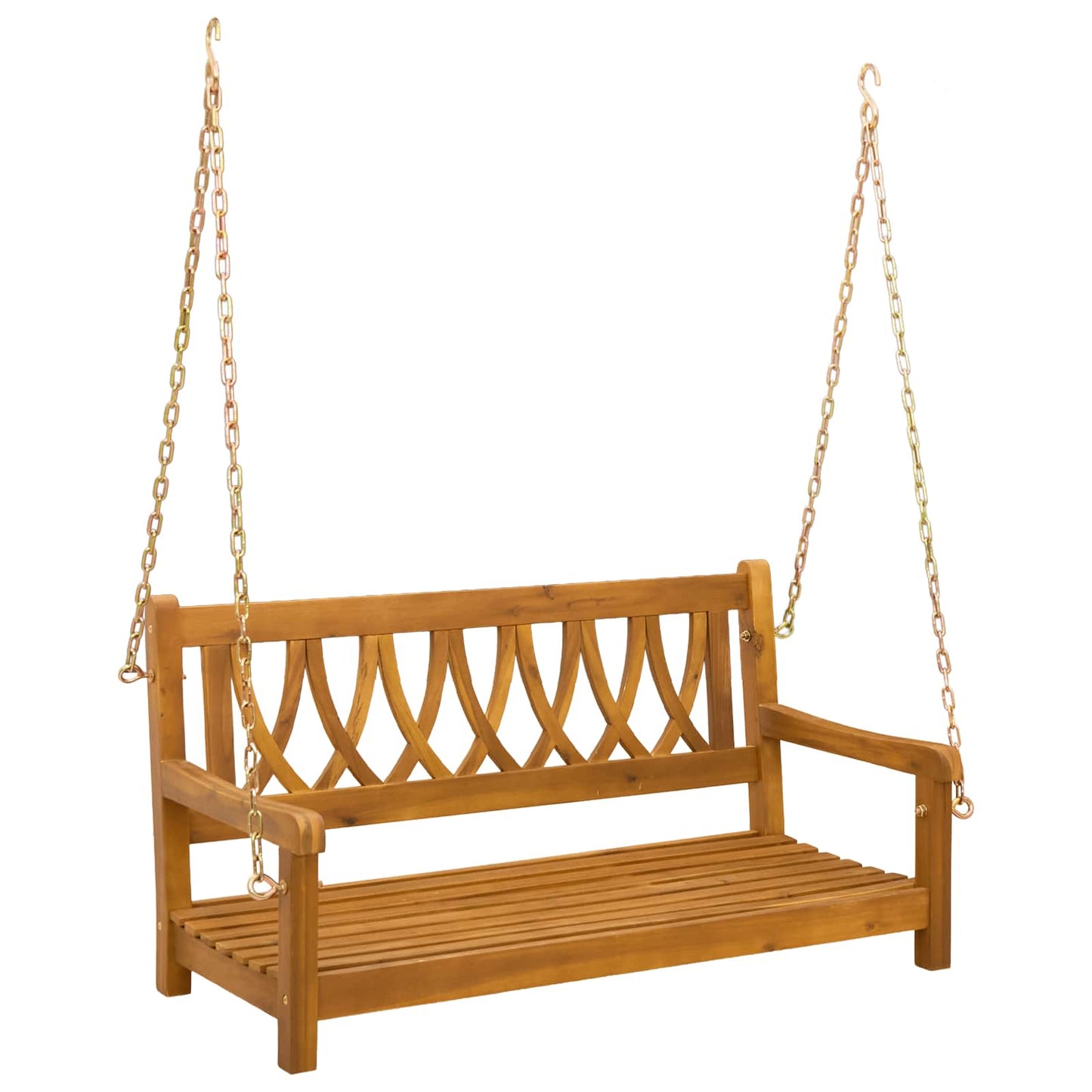 Garden Swing Bench Natural 110 x 56 x 58 cm Solid Acacia Wood
