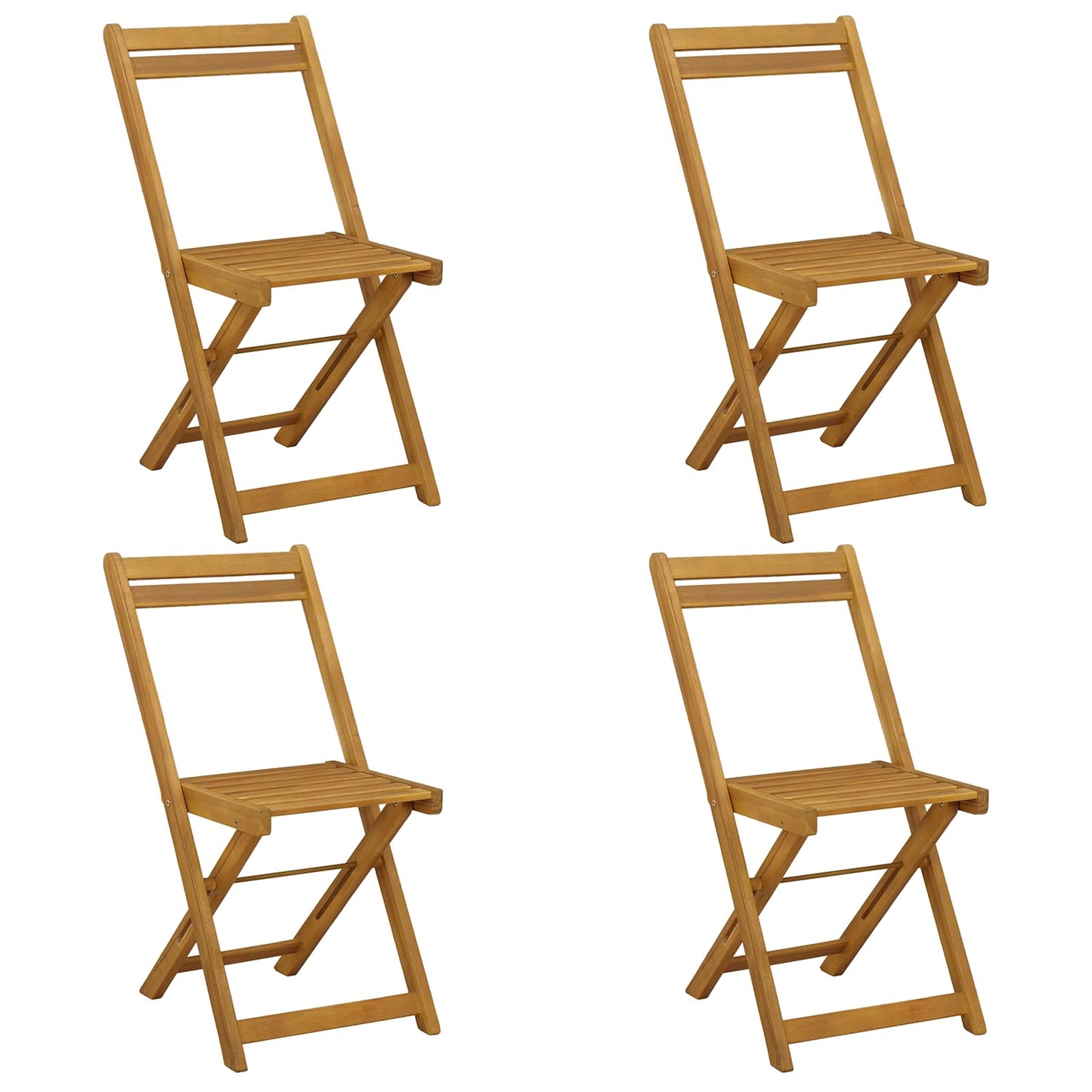 Folding Garden Chairs Folding 4 pcs Natural 40 x 53 x 80 cm