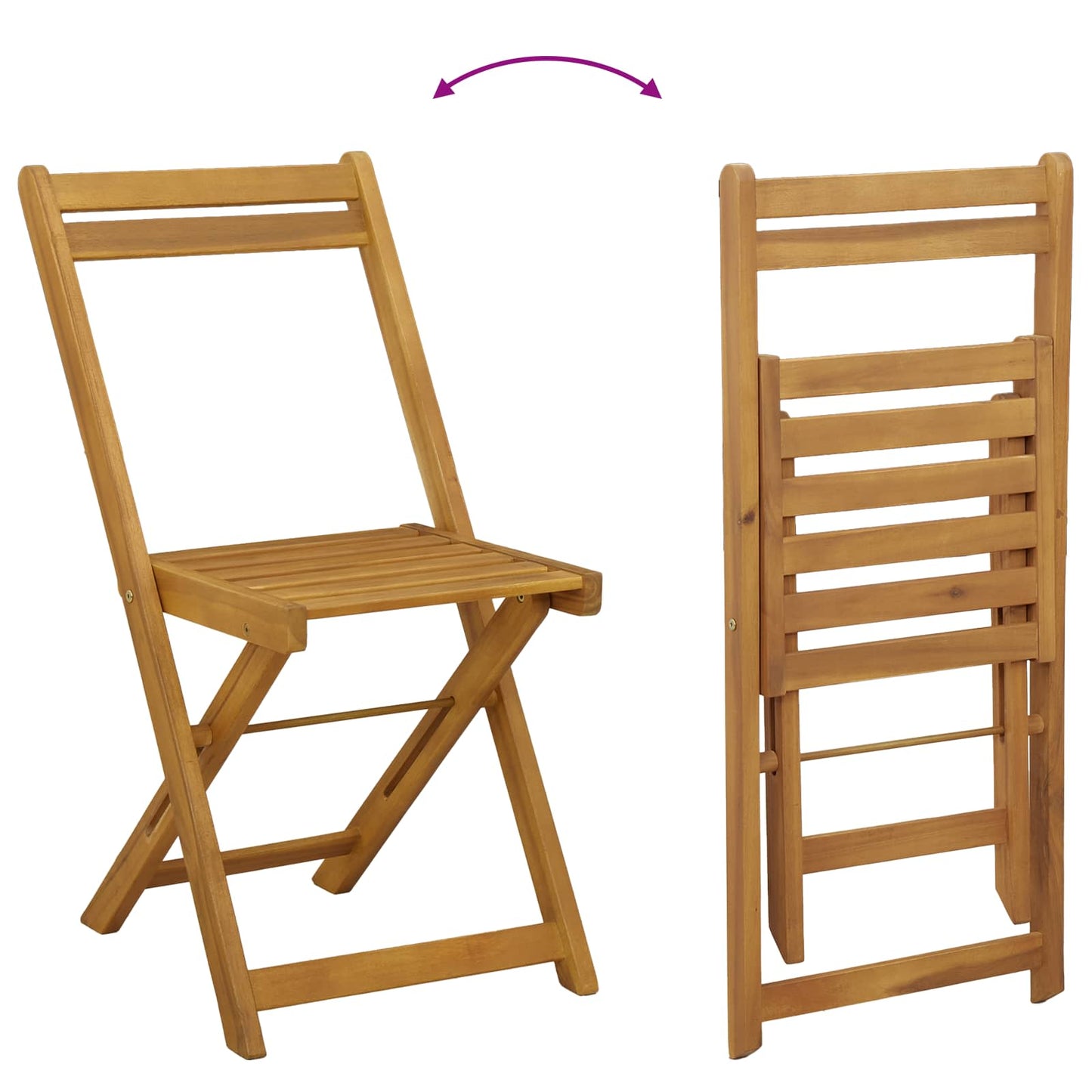 Folding Garden Chairs Folding 4 pcs Natural 40 x 53 x 80 cm