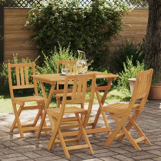 Garden Chair Natural Solid Acacia Wood