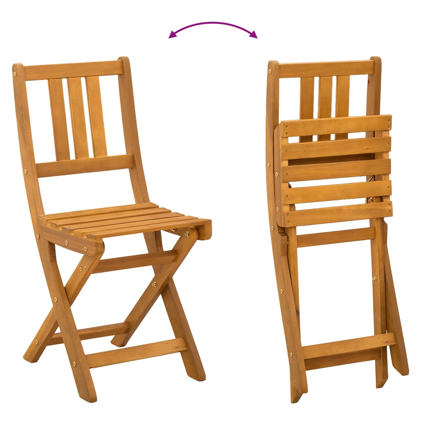 Garden Chair 4 pcs Dark Grey 38 x 46 x 85 cm Solid Acacia Wood