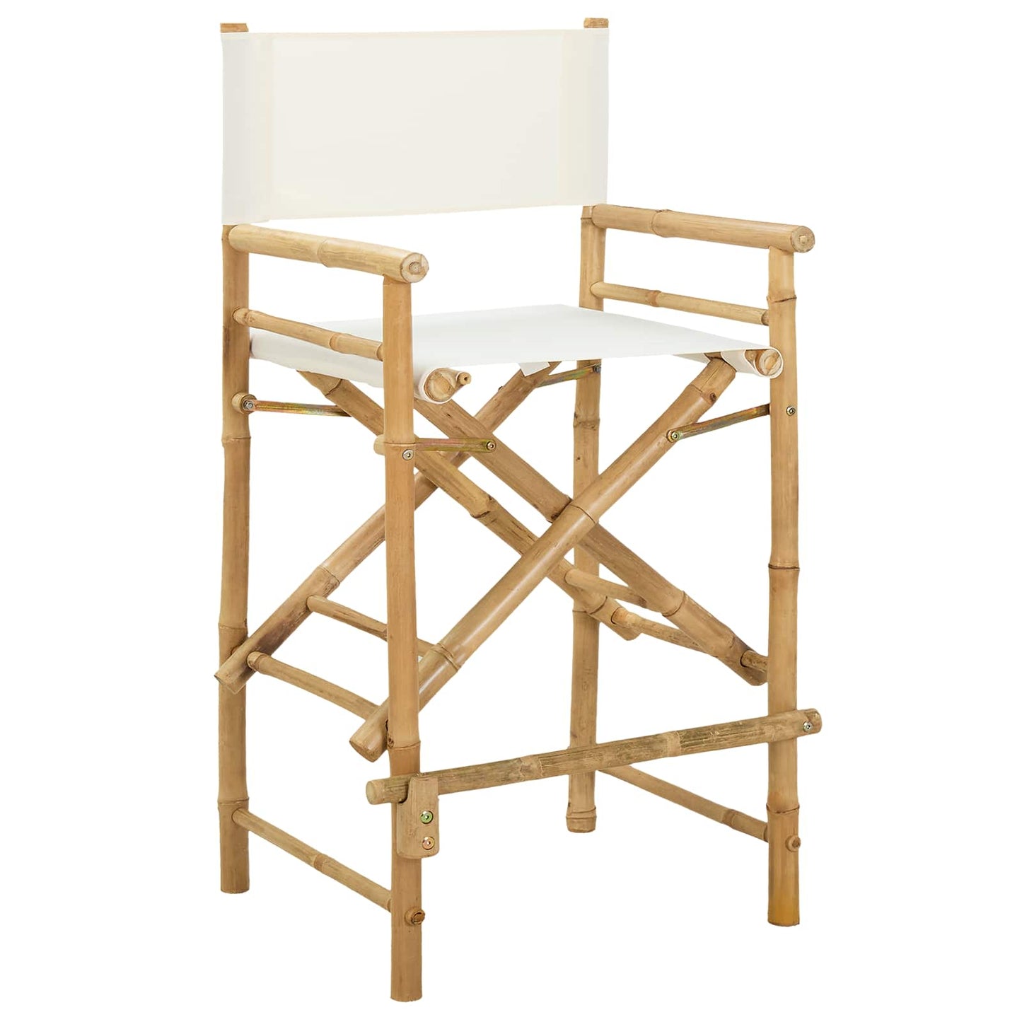 Folding Director's Chair 2 pcs Natural Bamboo