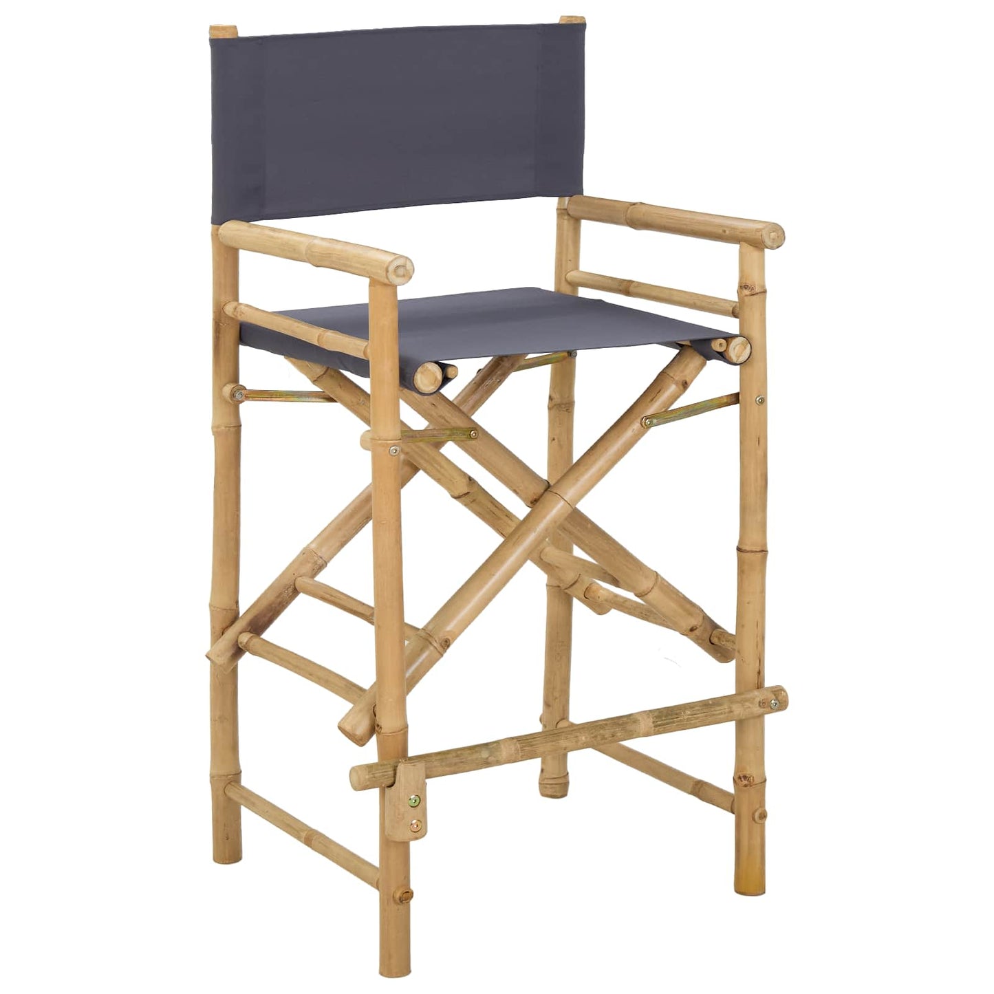 Folding Director's Chair 2 pcs Natural Bamboo