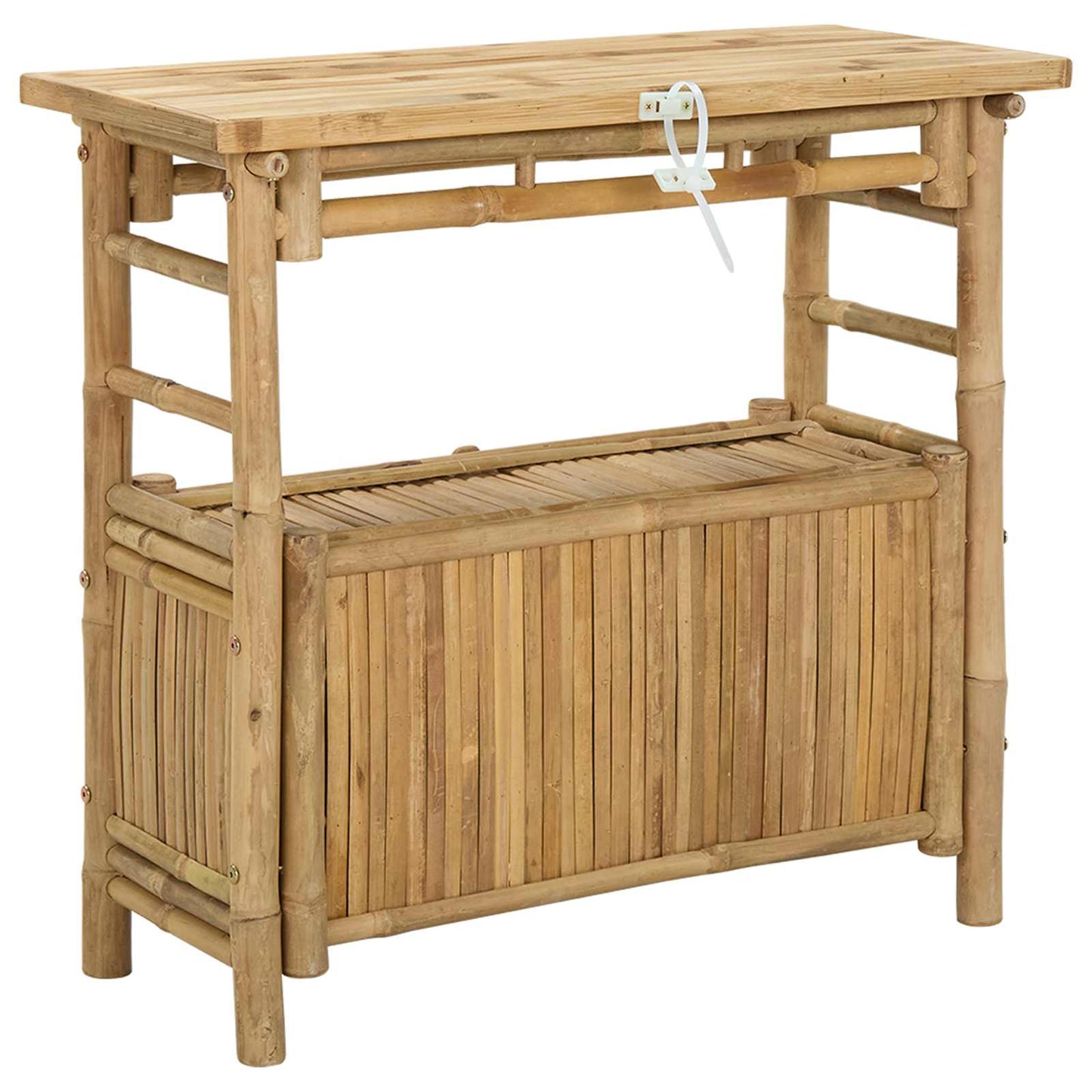 Console Table with Shelf Natural 80 x 35 x 75 cm Bamboo