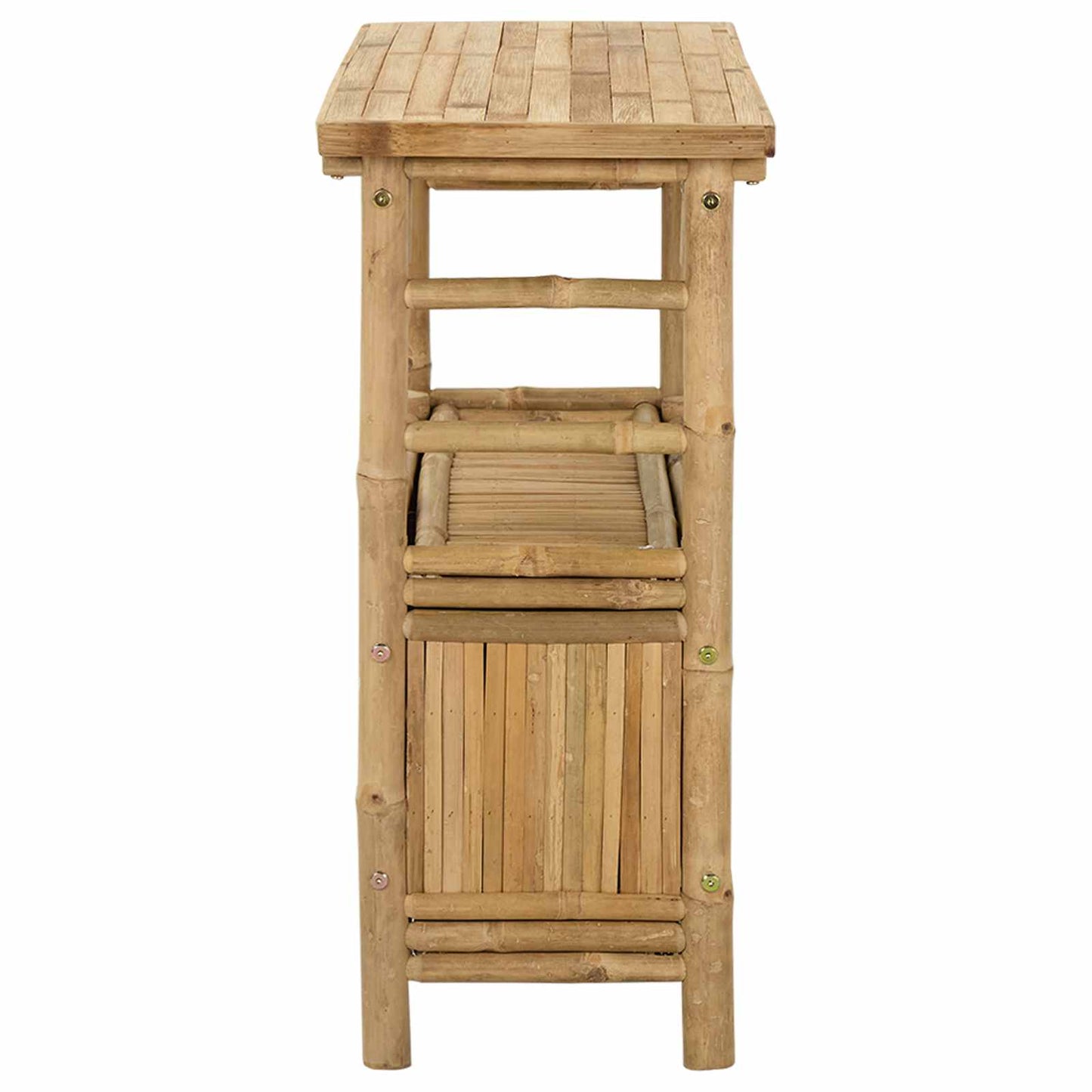Console Table with Shelf Natural 80 x 35 x 75 cm Bamboo