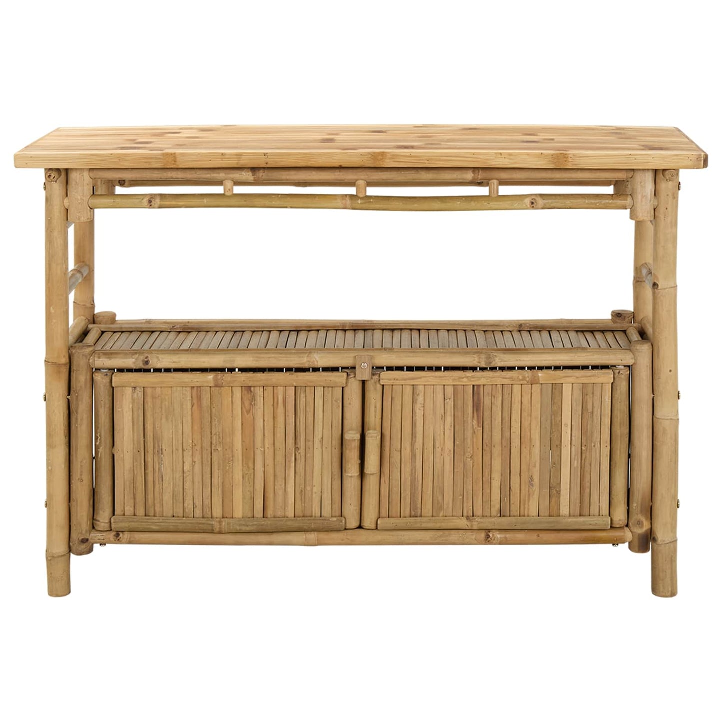 Console Table with Shelf Natural 110 x 35 x 75 cm Bamboo